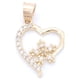 thumbnail image 2 of Dije Corazón Calzada con zirconias en oro de 10k, 2 of 4