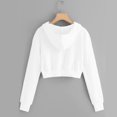 thumbnail image 4 of Hessimy Zip Up Hoodie Women Sweatshirt Casual Long Sleeve Jacket Sweater With Pockets Essentials Hoodie Solid Color Cropped Hoodie Oversized (White,XL), 4 of 6