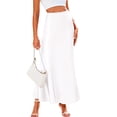 thumbnail image 2 of Women Fall Skirts Business Casual Clothes High Waisted Cocktail Party Wedding Guest Mermaid Maxi Skirt White M, 2 of 9