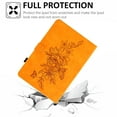 thumbnail image 5 of GSFY Case for 2024 iPad Air 11 Inch 6th Gen (M2), Smart PU Leather Wallet Stand Protective Shell Auto Sleep Wake for iPad Air 11 6th/ iPad Air 10.9 4th &5th/ iPad Pro 11 (2018-2022), Orange FLOWER, 5 of 8
