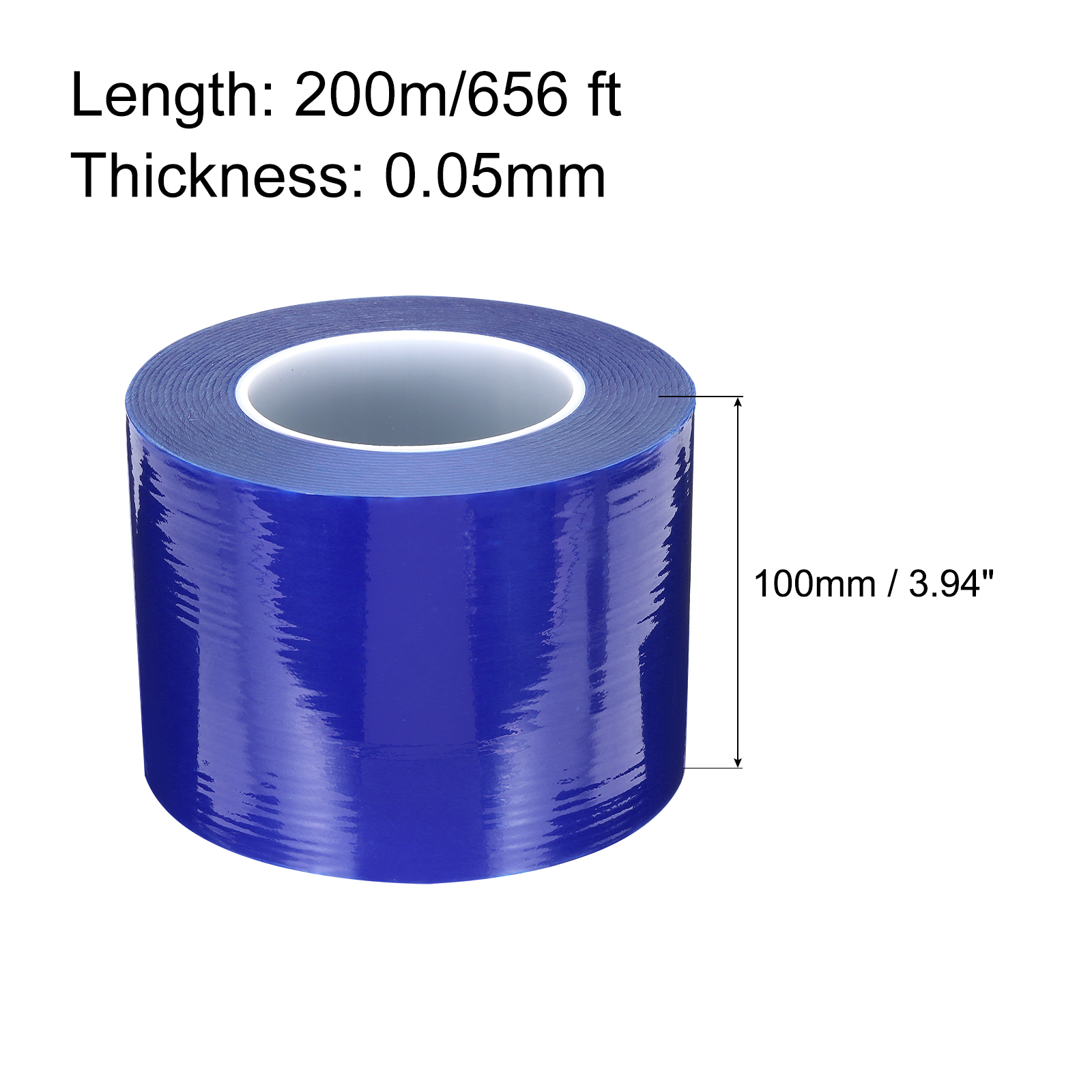 Unique Bargains PE Protective Film for Aluminum Doors and Surfaces Protection Blue 3.94" x 656Ft