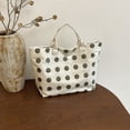 thumbnail image 3 of Women Polka Dot Transparent Tote Handbag, Waterproof Lightweight Large Capacity Shopping Bag, Sturdy Handle Casual Shoulder Bag for Beach Travel Daily Errands, 3 of 7