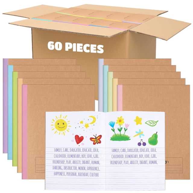 Cuaderno de composición Henoyso Primary, 60 unidades, 24,8 x 19,1 cm