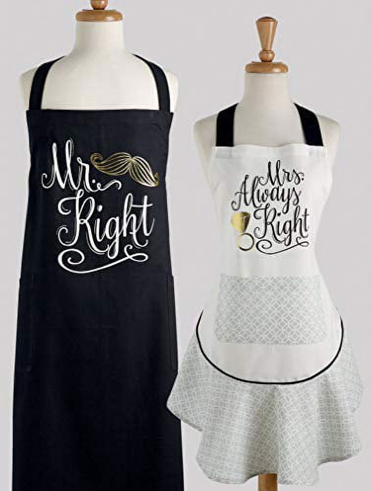 DII Mrs. Always Right Ruffle Apron, Multi