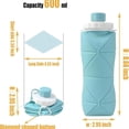 thumbnail image 3 of Botellas de agua plegables, tazas, válvula a prueba de fugas, reutilizable, sin BPA, de silicona, plegable, botella de agua de viaje, taza para gimnasio, Camping, senderismo, 3 of 5