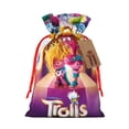 thumbnail image 1 of Yiaed Trolls Band Together Print Christmas Small Burlap Bags with Drawstring, Burlap Gift Bags Christmas Linen Treat Sacks Gift Wrapping Bags Xmas Holiday Party-Small, 1 of 7
