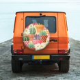 thumbnail image 6 of Sikiie Succulent And Cactus PVC Leather Spare Tire Wheel Cover Spare Tire Cover, for Car Truck SUV Camper Trailer Universal Fit(14-17in)-16 inch, 6 of 6