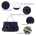 thumbnail image 3 of Bolso bandolera acolchado para mujer - Bolso de hombro con solapa, Cartera cuadrada pequeña con cadena de moda, Cartera de mano Adepaton BST3002826-2, 3 of 6