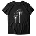 thumbnail image 4 of B91xZ Vêtements d'Été Femmes Col Rond Mignon Mode T-Shirts Courts, Noir L, 4 of 4
