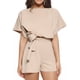 thumbnail image 1 of Mono de pantalones cortos, mono deportivo de verano, moda de cuello redondo, mono informal para mujer, mono corto diseñado para durar, 1 of 6