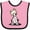 Pink and Black, variant on Inktastic Chinese Crested Boys or Girls Baby Bib
