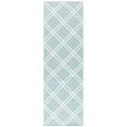 thumbnail image 3 of SAFAVIEH Dhurrie Skyler Geometric Diamonds Wool Area Rug, Light Blue/Ivory, 6' x 6' Square, 3 of 10