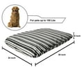 thumbnail image 2 of Abstract Pet Bed, Grunge Pattern Image of Horizontal Stripes and Repeated Dots, Chew Resistant Pad for Dogs and Cats Cushion with Removable Cover, 24" x 39", Off White and Charcoal Grey, by Ambesonne, 2 of 4