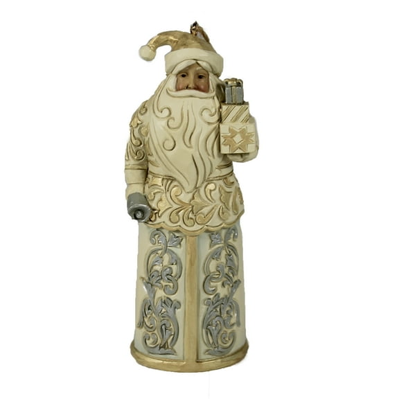 Jim Shore Holiday Lustre Santa Ornament Polyresin Heartwood Creek 6006618