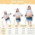 thumbnail image 4 of FORMRS Wearable Blanket Hoodie with Sleeves for Kids Cozy Flannel Sweatshirt, Abstract Painting, 4 of 7