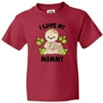 thumbnail image 3 of Inktastic Cute Sloth I Love My Mommy with Green Leaves Youth T-Shirt, 3 of 5