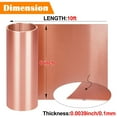 thumbnail image 6 of Copper Foil Sheet Roll, 6in X 10Ft Copper Sheet, 0.1mm Copper Flashing for House Repair & DIY Projects, 6 of 6
