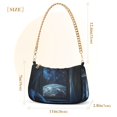 thumbnail image 3 of FORMRS Womens Shoulder Bag with Chain Strap Clutch Purse Cute Tote Handbag, Window Earth, 3 of 7