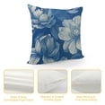 thumbnail image 4 of SHANXI Vintage Floral Throw Pillow Covers Blossom Antique Flower Butterfly Bird Blue Outdoor Summer Spring Decorations Decorative Throw Pillows Cases for Living Room Couch Decor 18x18in, 4 of 5