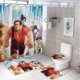 thumbnail image 1 of Rompe Ralph-2-theme 4-Piece Shower Curtain Set with Rugs, Waterproof Bathroom Decor Set Includes Bath Mat, U-Shaped Rug, Toilet Lid Cover and Curtain with Hooks, 1 of 6