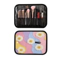 thumbnail image 6 of 3-Piece Travel Toiletry Bag Set, Hanging Wash Bag with Makeup Bag & Brush Case,Waterproof Cosmetic Organizer for Travel, Gym & Home Cute Adorable Smiling Daisies, 6 of 10