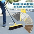 thumbnail image 3 of KLEEN HANDLER 24" Push Broom with 61" Extendable Metal Handle – Heavy-Duty Broom for Garage, Driveway, Deck, Patio & Hard Floor Cleaning, 1pc, 3 of 7
