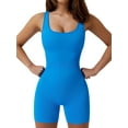 thumbnail image 1 of Charmo Women's Scoop Neck Shapewear Bodysuit Tummy Control Body Shaper Ribbed Jumpsuits, 1 of 7