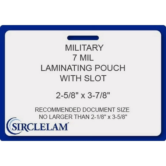 SircleLam 7 Mil Thermal Laminating Pouches, Box Set with 2x Carrier Pouch, 2-5/8" x 3-7/8", 100 Count, 1 Pack