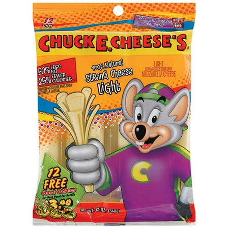 Chuck E. Cheese's: Light Mozzarella 12 Sticks String Cheese, 12 oz