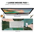 thumbnail image 2 of Desk Pad, Keyboard Mouse Pad, Large Anti-Slip Rubber Base Mousepad with Stitched Edges, Extended Long Mice Pad for Computer,Laptop,Work,Office, 31.5 X 11.8 Inch, Gold Green Leaves Line Art, 2 of 5