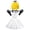 White, variant on Adult Yellow Cartoon Costume Set, Knit Hat, Silver Goggles, Black Gloves, Suspenders and Tutu Skirt for Halloween