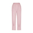 thumbnail image 4 of Fashion Womens Casual Solid Color Loose Pants Trousers Pants With Pocket, 4 of 9