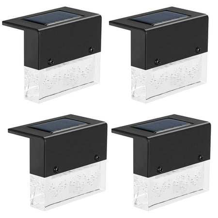 

Holiday Savings! Feltree Garden Light 4PCS LED Solar Stair Outdoor Light Garden Yard Fence Wall Landscape Lamp ABS