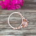 thumbnail image 6 of 1.50 Carat Round Cut Morganite Ring Engagement Ring Promise Ring Anniversary Ring 10k Rose Gold Pink Gem Stone Art Deco, 6 of 6