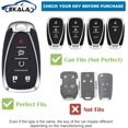 thumbnail image 2 of HSHDLDF for Chevy Key Fob Cover with Leather Key Fob Keychain 5 Buttons Soft TPU Key Shells Fit for Chevrolet Malibu Cruze Camaro Traverse Sonic Volt Bolt Equinox Key Fob Protector Black Gold(BP-Ch-, 2 of 6