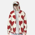 thumbnail image 2 of Lsque Love Pattern UPF 50+ Chemise Légère Protection Solaire Homme Femme Manches Longues, Chandail à Capuchon Performance -Moyen, 2 of 7