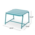 thumbnail image 3 of GDF Studio Crowningshield Outdoor Modern 3 Piece Chat Set, Matte Teal, 3 of 13