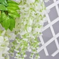 thumbnail image 7 of Babibeauty 24 Pack /43.3 inch /3.6ft White Wisteria Artificial Fake Flower Wisteria Vine Silk Hanging Garland Flowers Ratta Long Bush Flowers String for Wedding Party Garden Greenery Home Wall Decor, 7 of 7
