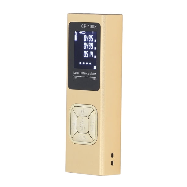 Medidor de distancia láser digital de alta precisión, portátil, herramienta de medición de mano, telémetro con pantalla LCD retroiluminada de 100 metros