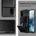 thumbnail image 6 of for Galaxy S20 Wallet Case for Men Women with 4 Credit Card Holder Slot Hidden Flip Back Pocket Dual Layer Hybrid Rugged Bumper Armor Protective Hard Shell Cover for Samsung Galaxy S20 Black, 6 of 12