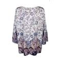 thumbnail image 2 of Style & Co Plus Size Printed Bell Sleeve Top Ethereal Allure 3X, 2 of 3
