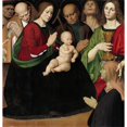 thumbnail image 2 of Antonio Rimpatta 20x21 Gold Ornate Framed and Double Matted Museum Art Print Titled - The Holy Family with Four Saints and a Female Donor (1510), 2 of 4