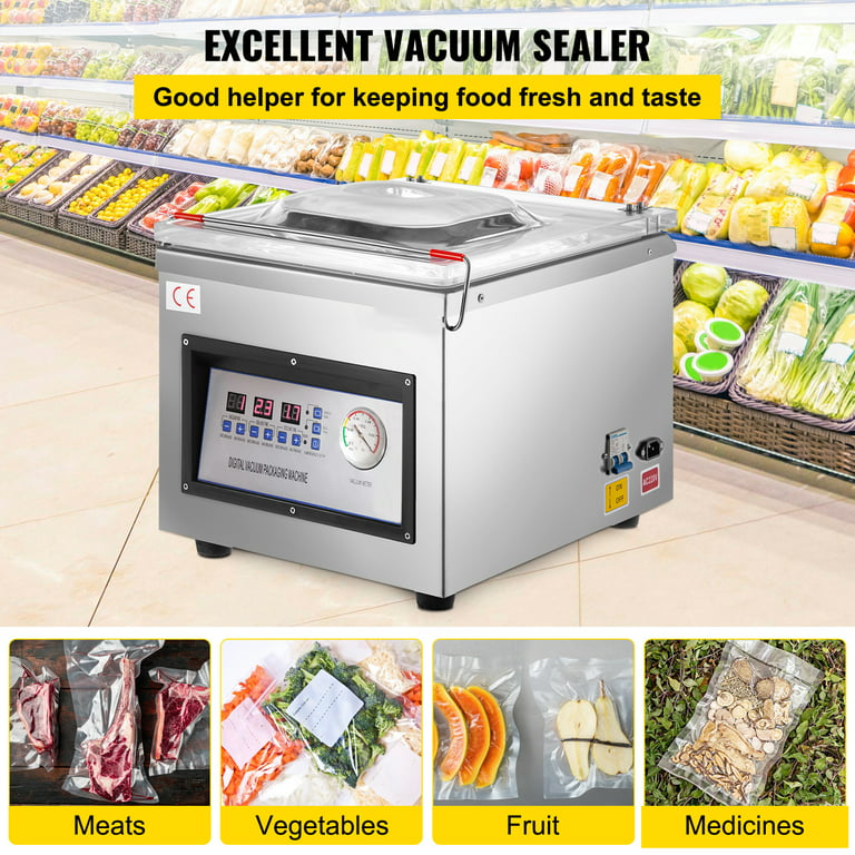 DZ-320 Desktop Vacuum Sealer, Automatic Chamber Vacuum Sealer Digital  Vacuum Food Storage Sealer Stainless Steel Bag Sealer 320MM Vacuum Sealer