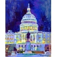 thumbnail image 2 of Wallich, Richard 12x14 Black Ornate Wood Framed with Double Matting Museum Art Print Titled - Washington D C, 2 of 4