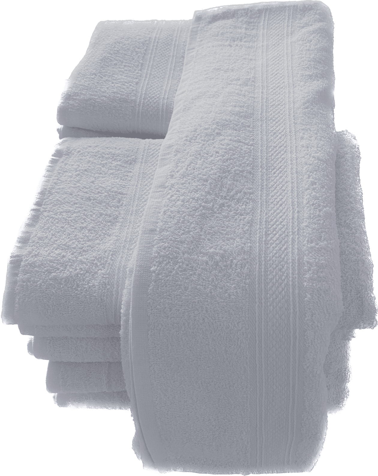 Towels N More 20x40 Gym Towel Set, Lightweight Quick Drying Bath Towel - White, 6 Pcs
