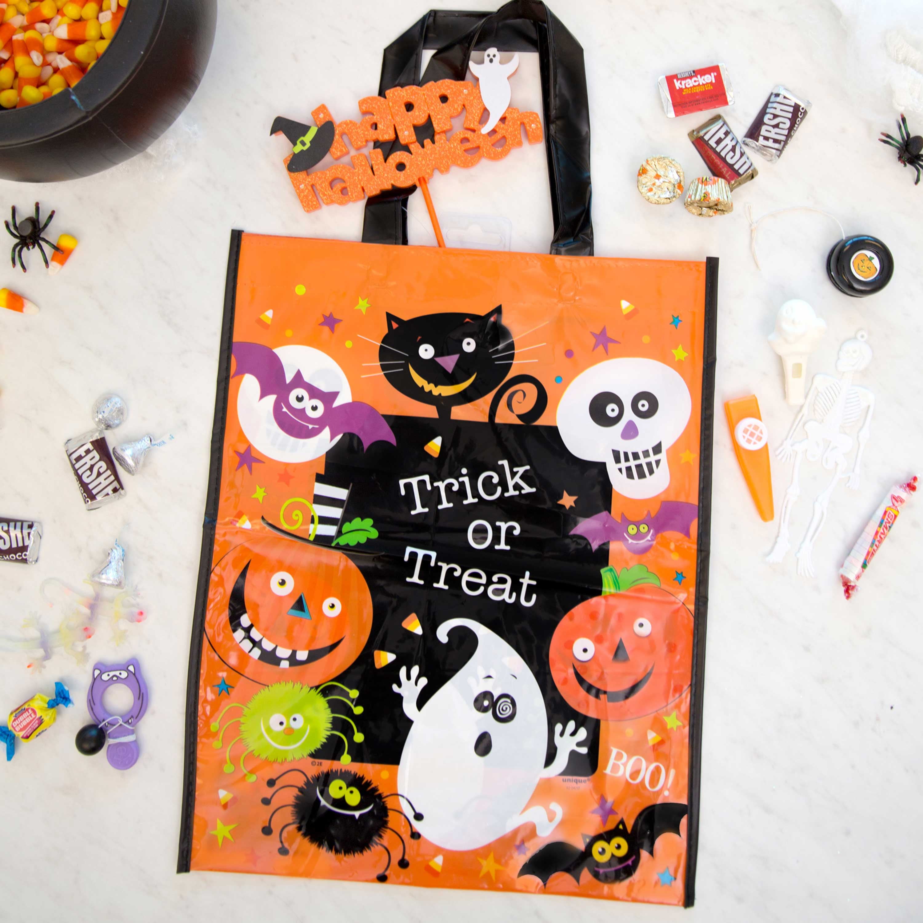 Trick or Treat Bags Set of 4 Designs 160 ct Candy Halloween Party Favors 4x6 NEW 