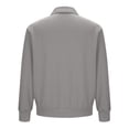 thumbnail image 4 of gbyLJF Mens Quarter Zip Sweatshirts Solid Color Long Sleeve Turndown Collar Sweaters Loose Fit Autumn Casual Pullover Tops, 4 of 6