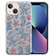 thumbnail image 1 of WIRESTER Silver Gradient Glitter Case, Sparkle Bling TPU Cover for Apple iPhone 13 6.1" 2021, Seashell Turtle Starfish Pattern (S2), 1 of 1
