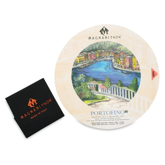 Magnani Round Watercolor Block - Portofino, Hot Press Surface, 12"