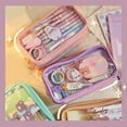 thumbnail image 4 of Trousse à Crayons Transparente, Trousse à Crayons Mignonne en PVC Trousse à Crayons en PVC Efficacité Optimale, 4 of 6